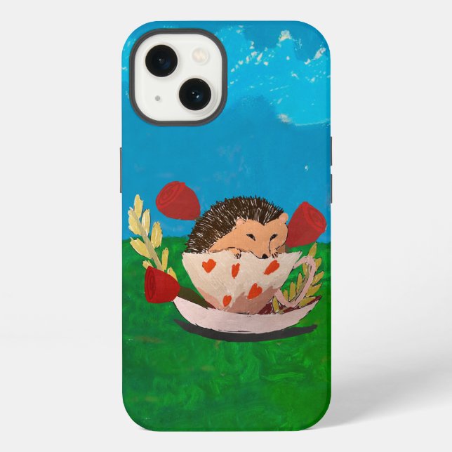 Coque iPhone Hérisson bébé (Verso)