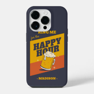 Coque Pour iPhone 14 Plus Heure heureuse du texte personnalisé