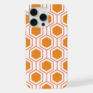 Hexagon abstract geometrical pattern en orange et