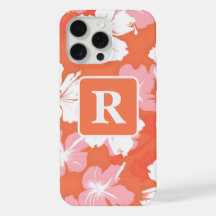 Hibiscus tropical personnalisé Monogramme
