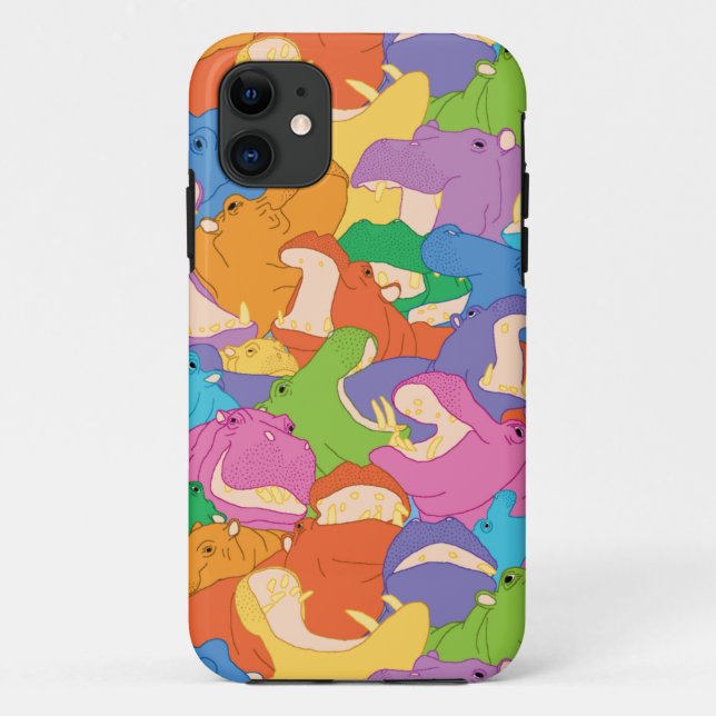 Coque iPhone Hippopotames (Dos)
