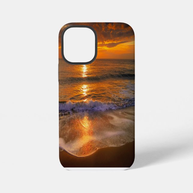 Coque iPhone Horizon d'Océan Doré (Verso)