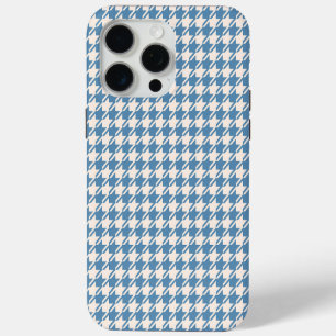 Houndstooth Blue+Cream Rpt Motif
