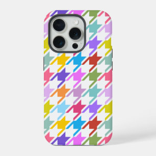 Houndstooth Multicolor+White Big Motif