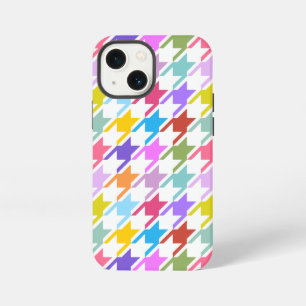 Etui iPhone 13 Mini Houndstooth Multicolor+White Big Motif