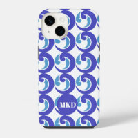 Housse de téléphone portable Blue Waves Monogramme