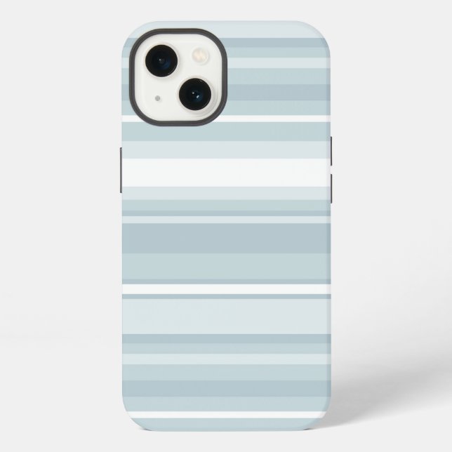 Coque iPhone Ice blue stripes Case-Mate iPhone case (Verso)