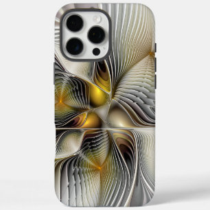 Coque iPhone 16 Pro Max Illusion d'optique abstrait 3D fractal avec profon