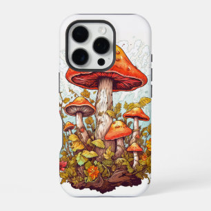 Coque iPhone 16 Pro Illustration créative de forêt de champignons
