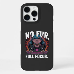Coque iPhone 16 Pro Max Illustration de chat Sphynx joueur en pleine conce