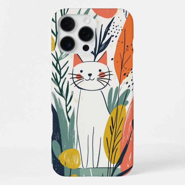 Coque iPhone Illustration de chats adorables (Verso)