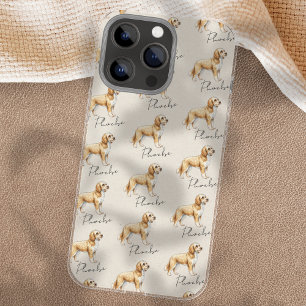 Coque iPhone 16 Pro Max Illustration de chien Golden Doodle