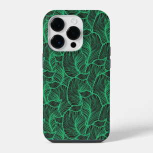 Coque Pour iPhone 14 Plus illustration de feuilles vertes motif