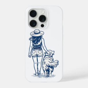 Illustration de ligne de mère de Golden Retriever