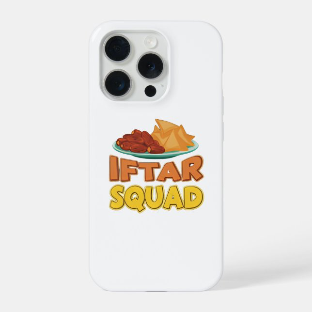 Coque iPhone Illustration de nourriture pour Ramadan Iftar Squa (Verso)