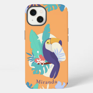 Etui iPhone 13 Illustration de Toucan de la Jungle Tropicale