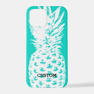 Coque iPhone 12 Pro Image d'ananas bleu turquoise iPhone 12 pro Coque