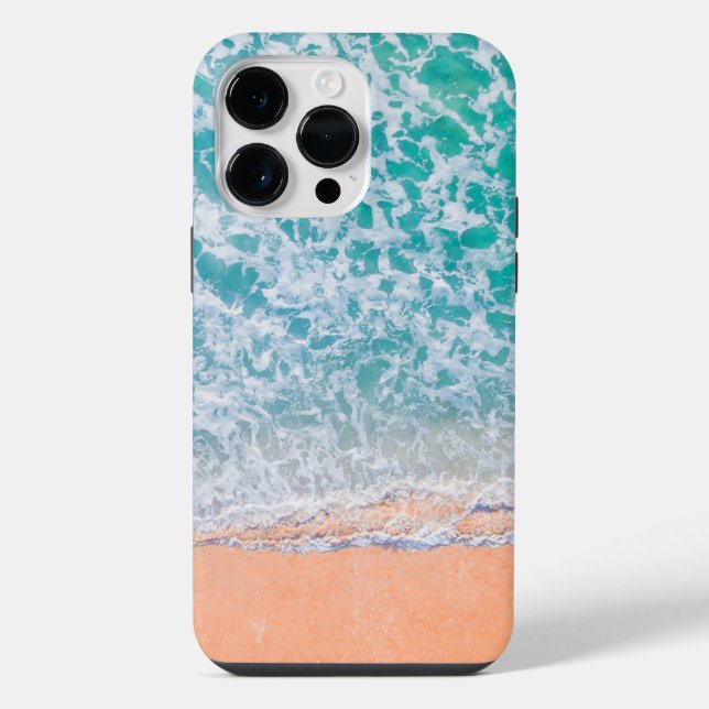 Coque iPhone Image de drone d'une plage (Verso)