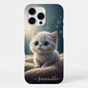 Coque iPhone 16 Pro Max Imaginaire mignon bébé Kitty Chat Lover personnali