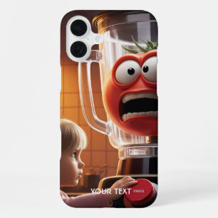 Coque iPhone 16 Plus Imaginaire mignonne fille mélangeur tomate