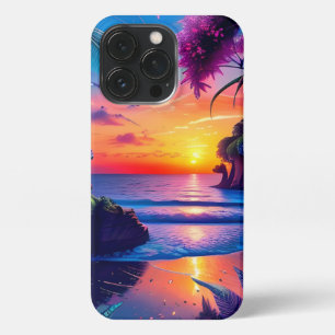 Etui iPhone 13 Pro Imaginaire Tropical Beach Two
