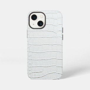 Etui iPhone 13 Mini Impression de peau de crocodile blanc