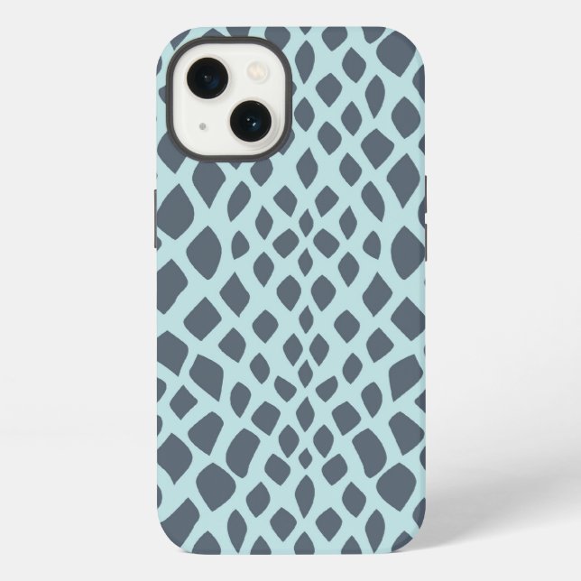Coque iPhone Impression de serpent bleu (Verso)