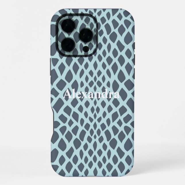 Coque iPhone Impression de serpent bleu (Verso)