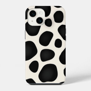 Coque Pour iPhone 14 Impression de vache tache noire et blanche