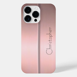 Coque Pour Pour iPhone 14 Pro Max Impression en acier inoxydable en bronze de titane