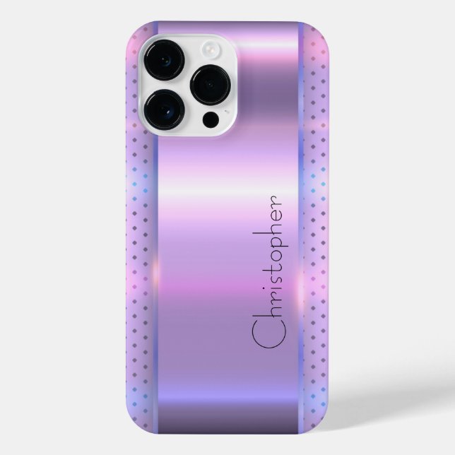 Coque iPhone Impression en acier inoxydable rose Titane (Verso)