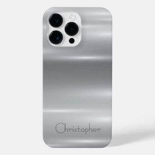 Coque Pour Pour iPhone 14 Pro Max Impression en acier inoxydable titane