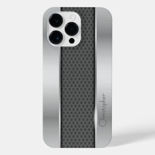 Coque Pour Pour iPhone 14 Pro Max Impression en acier inoxydable titane