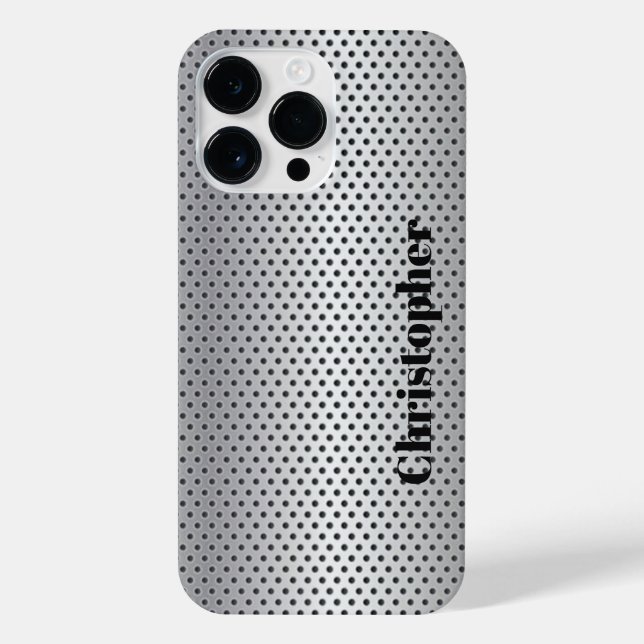 Coque iPhone Impression en acier inoxydable titane (Verso)