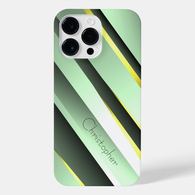 Coque iPhone Impression en acier inoxydable vert Titane (Verso)