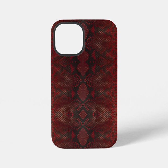 Coque iPhone Impression Python Rouge et Noir (Verso)