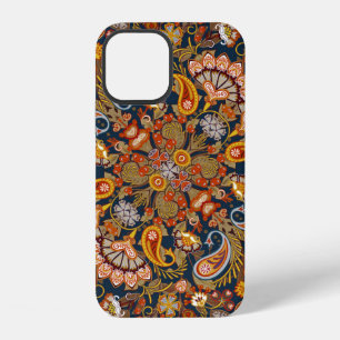 Coque iPhone 12 Imprimé bandana vintage à motifs paisley, foulard