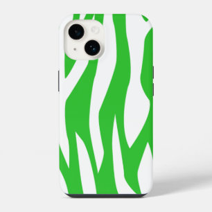 Coque Pour iPhone 14 Imprimé zèbre vert citron