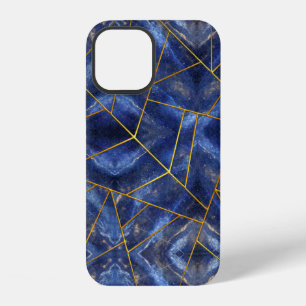 Coque iPhone 12 Incrustation de Lapis Lazuli avec une garniture do