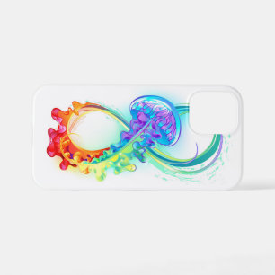 Coque iPhone 12 Mini Infini avec méduse arc-en-ciel