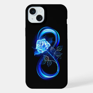 Infini lumineux avec rose bleue