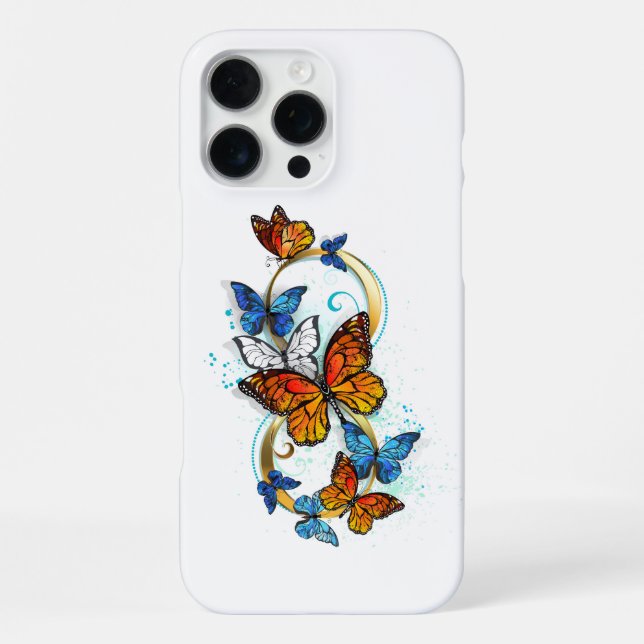 Coque iPhone Infinité de papillons monarques (Verso)