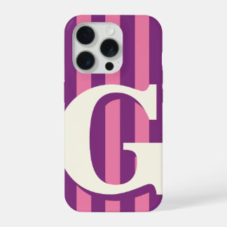 Initiale Personnalisée Gras, Rayure Violette et Ro