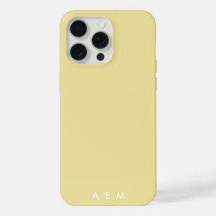 Initiales de monogramme en bas Jaune Clair Minimal