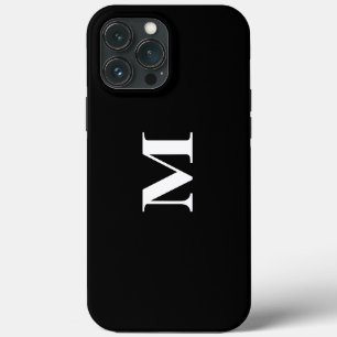 Etui iPhone 13 Pro Max Initiales de monogramme Nom personnalisé Cadeau no