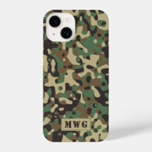 Initiales du monogramme motif camouflage Camo