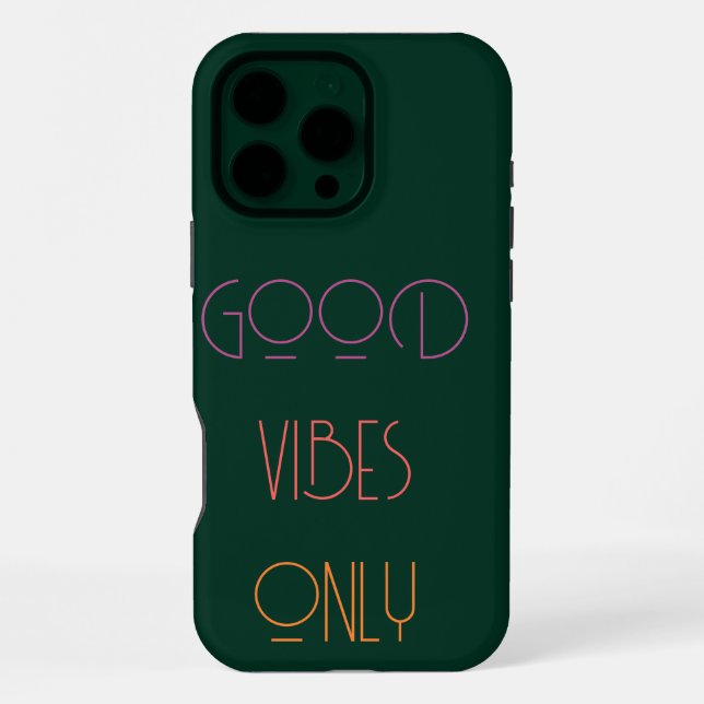 Coque iPhone Initiales Monogramme Vert Foncé Moderne Contempora (Verso)