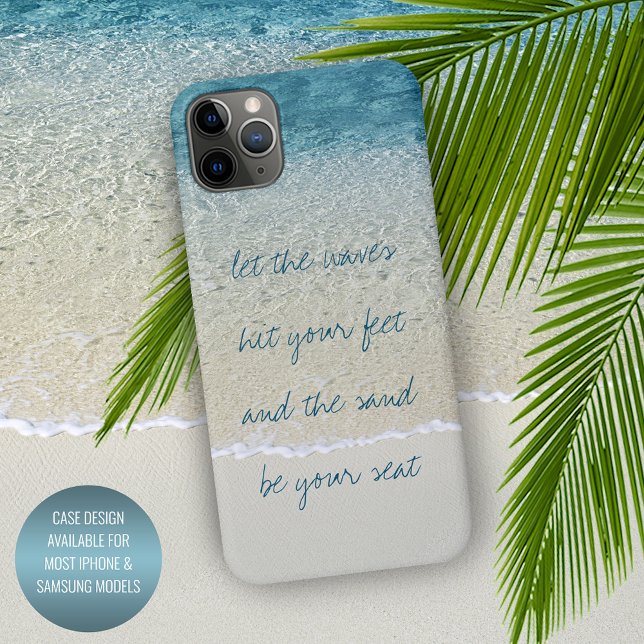 Coque iPhone Inspiration Aqua Turquoise Surf Vagues Photo (Créateur téléchargé)