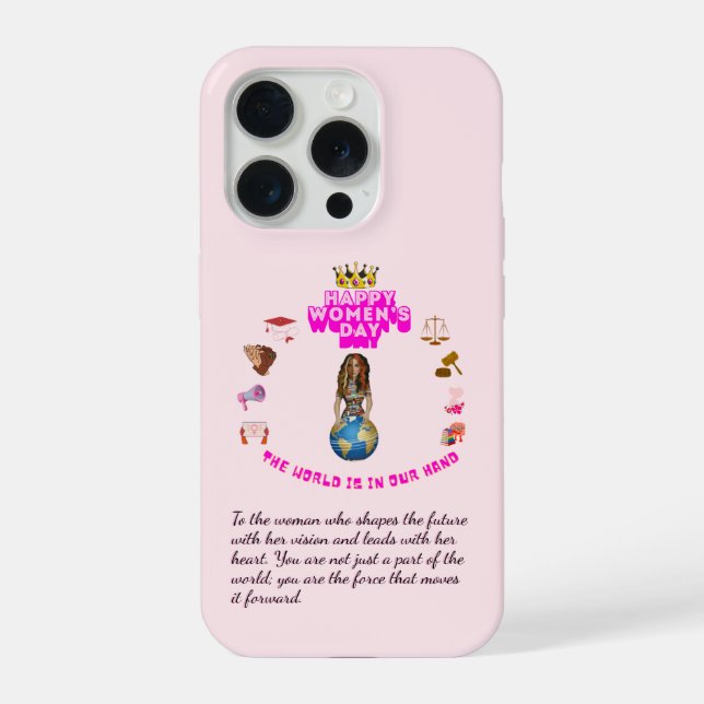 Coque iPhone Inspirational Quote happy women's day (Verso)