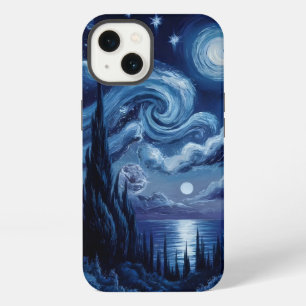 Etui iPhone 13 Inspiré de Van Gogh : Édition Océan Nuit Étoilée